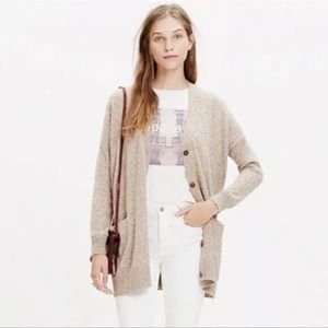 Madewell Cardigan Buttons sweater NWT XS beige